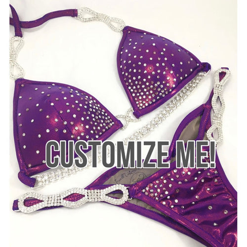 Jewell Custom Competition Bikini-Medium Coverage Crystals