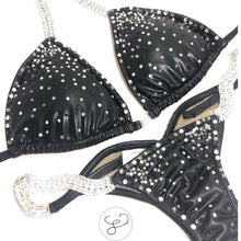 Jewell Black Medium Waterfall Competition Bikini