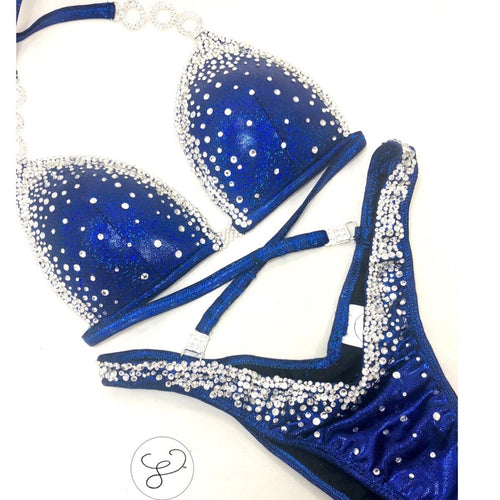 Jewell Royal Blue Cascade Figure Suit