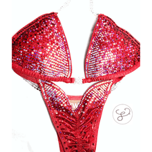 Jewell Mystique Red Pro Ombré Competition Bikini