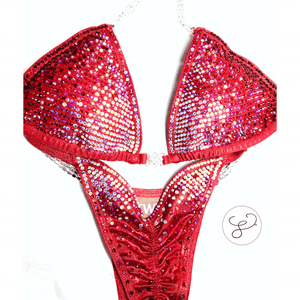 Jewell Mystique Red Pro Ombré Competition Bikini