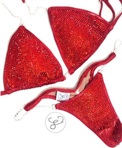Jewell Red Pro Monochrome Competition Bikini