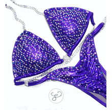 Jewell Metallic Purple Pro Scatter Competition Bikini