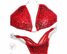 Jewell Red Ombré Pro Competition Bikini