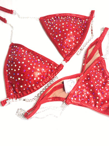 Jewell Red Razzle Dazzle Competition Bikini
