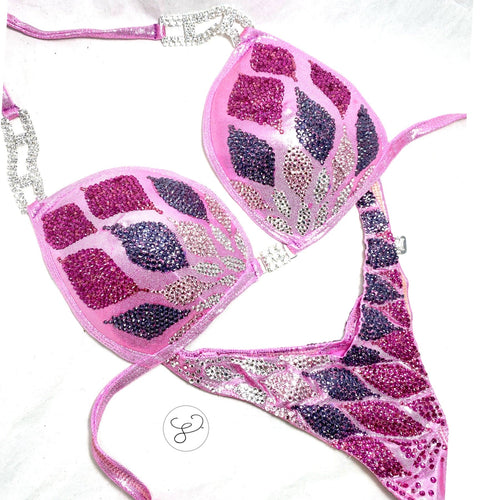 Jewell Ombré Leaves Figure Suit