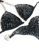 Jewell Black Medium Waterfall Competition Bikini