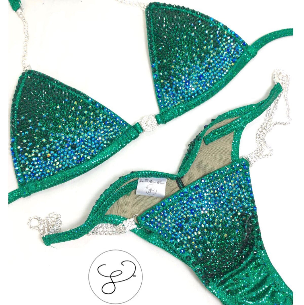 Jewell Emerald Pro Waterfall Competition Bikini