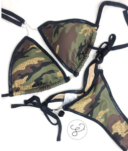 Camo Bikini Practice Posing Suit
