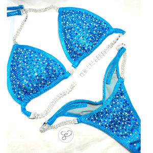 Turquoise Pro Scatter Competition Bikini
