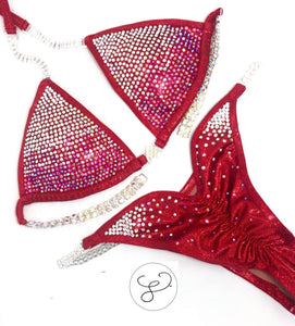 Jewell Red Pro Waterfall Competition Bikini