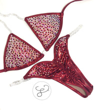 Jewell Burgundy Pro Scatter Competition Bikini
