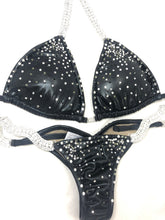 Jewell Black Medium Waterfall Competition Bikini