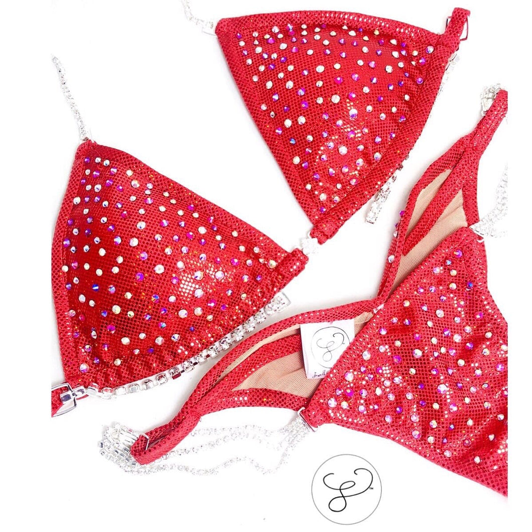 Jewell Red Razzle Dazzle Competition Bikini