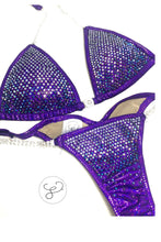 Jewell Eggplant Premium Waterfall Competition Bikini