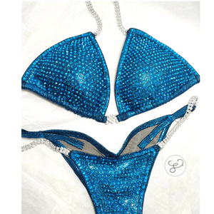 Turquoise Duo Premium Scatter Competition Bikini