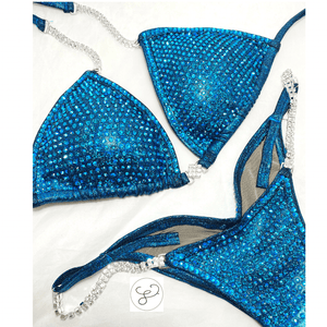 Turquoise Duo Premium Scatter Competition Bikini