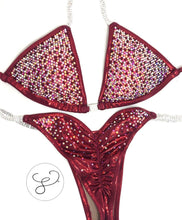Jewell Burgundy Pro Scatter Competition Bikini