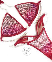 red competition bikini