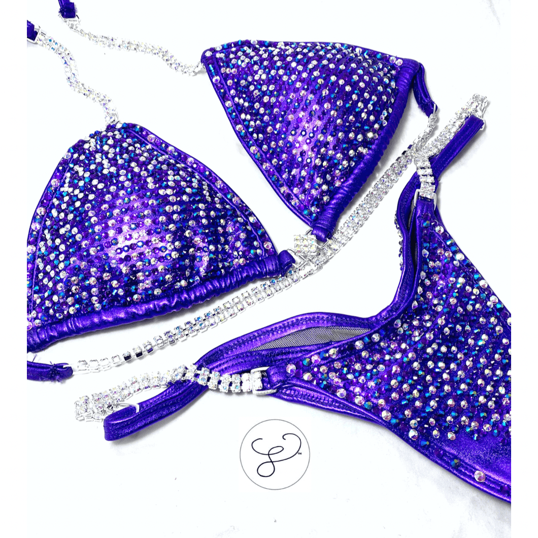 Jewell Metallic Purple Pro Scatter Competition Bikini Jewell Metallic Purple Pro Scatter Competition Bikini