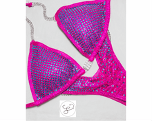 Jewell Holo Hot Pink Premium Aqua Competition Bikini