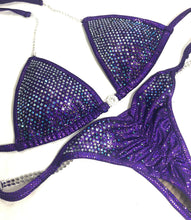 Jewell Eggplant Premium Waterfall Competition Bikini
